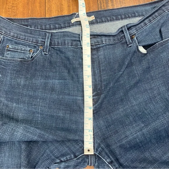 Levi's 505 Straight Leg Dark Blue Jeans Women's Size 34x30 Red Tab. - Picture 4 of 13